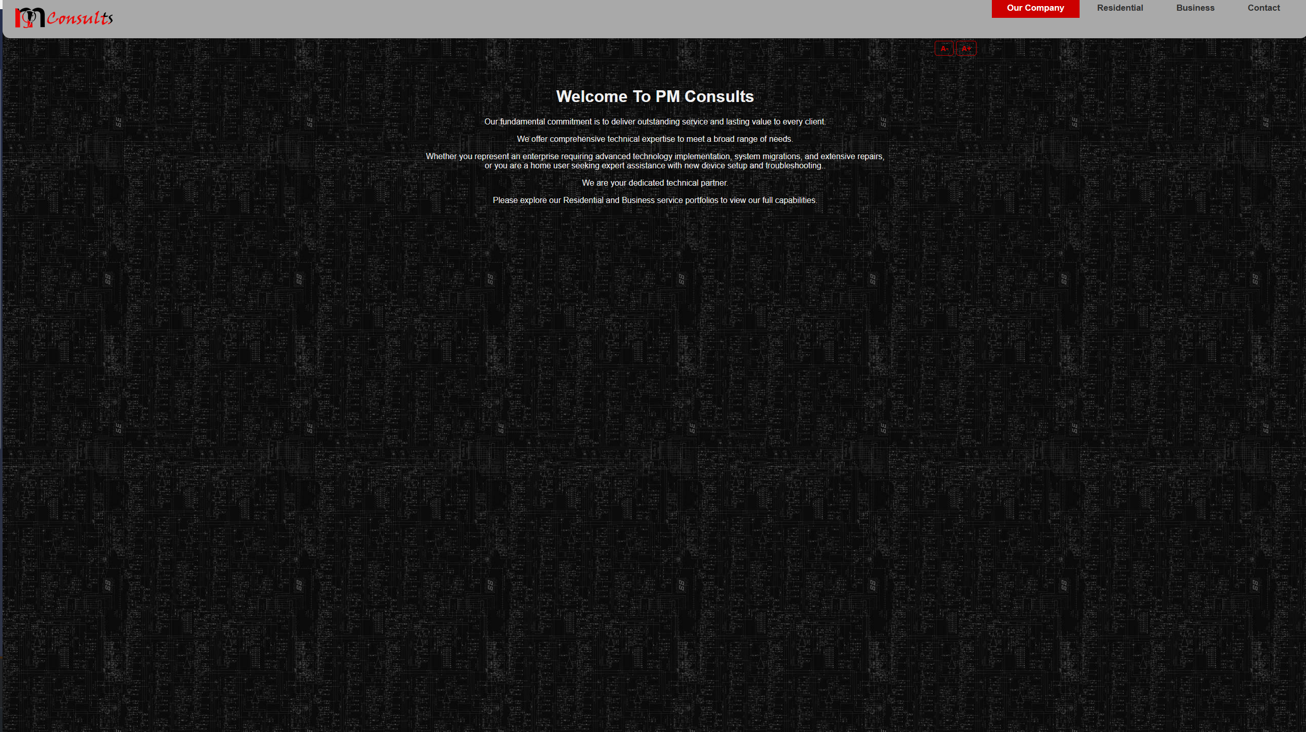 PM Consults Rebrand Website screenshot